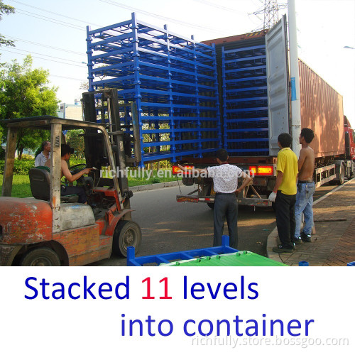 L3000mm Stacking Rack with 8upright posts & wheels suitable for long rugs or fabrics rolls